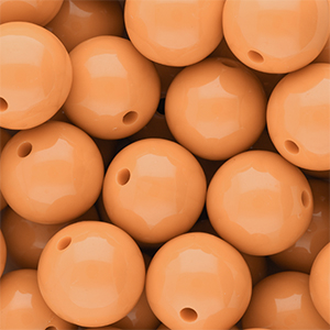 DQ Perline in acrilico 18 mm lucido Chamois orange 15-1145 TCX
