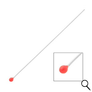 BY31&reg; Componenti in acciaio inossidabile chiodini a testa pallina 70mm argento-rosso