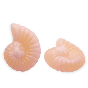 Perline in acrilico conchiglia rosa salmone