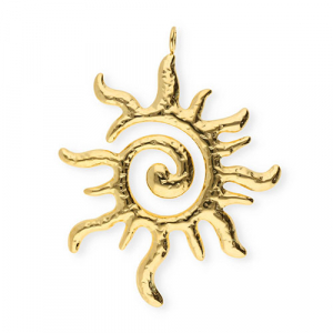 Ciondoli in acciaio inossidabile sole a spirale oro