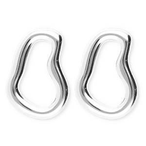 BY31&reg; Orecchini in acciaio inossidabile irregolare argento