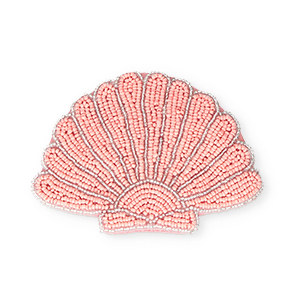 Portafogli piccoli conchiglia transparente rivestimento argentato-rosa salmone