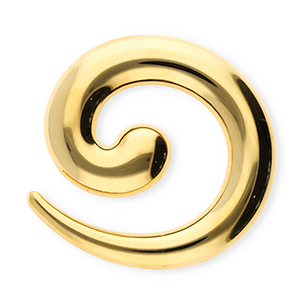 Broches accattivanti in acciaio inossidabile spirale oro