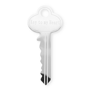 Broches accattivanti in acciaio inossidabile chiave ''Key to my heart'' argento