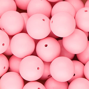 Perline di silicone 18mm rosa