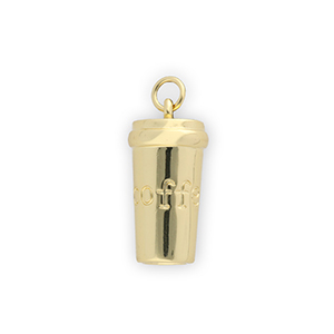 Metallo TQ in ottone ciondolo bicchiere oro