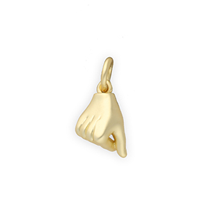 Metallo TQ in ottone ciondolo "I love you" oro