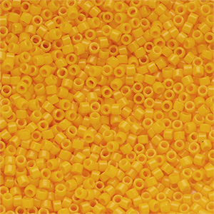 Perline Miyuki Delica 11/0 Duracoat opaque dyed light squash yellow DB - 2103