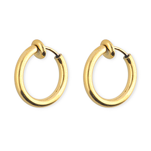 Orecchini in acciaio inossidabile a cerchio&nbsp;clip oro