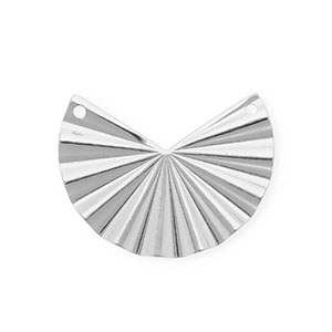BY31&reg; Componenti in acciaio inossidabile distanziatore ventaglio con 2 anellini argento