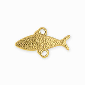 BY31&reg; Componenti in acciaio inossidabile distanziatore pesce con 2 anellini oro