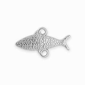 BY31&reg; Componenti in acciaio inossidabile distanziatore pesce con 2 anellini argento