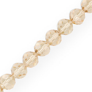 Perline sfaccettate tonde 4 mm beige latte