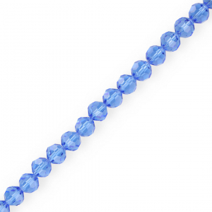 Perline sfaccettate tonde 6 mm blu cielo
