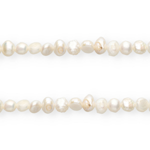 Perle di acqua dolce imperfette pepita 6-8mm bianco naturale