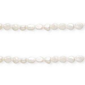 Perle di acqua dolce imperfette pepita ovale 10x9mm bianco naturale