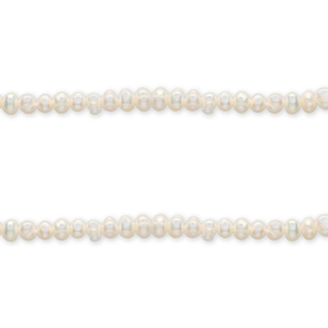 Perle di acqua dolce imperfette foro per infilare verticale 5mm bianco naturale