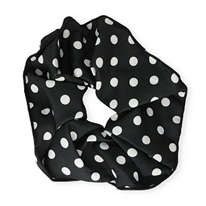 Elastici per capelli a pois XL nero-bianco