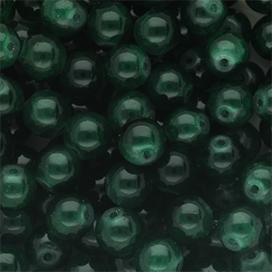 Perline di vetro 8mm verde scuro