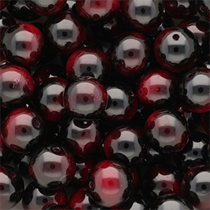 Perline di vetro 12mm Rosso vino ai frutti di bosco