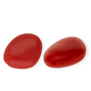 Perline in acrilico irregolare rosso-bianco marmo