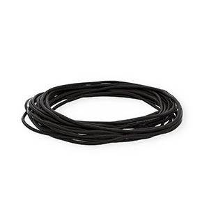 Pelle 2mm tubolare nero