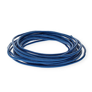 Pelle 3mm tubolare blu scuro
