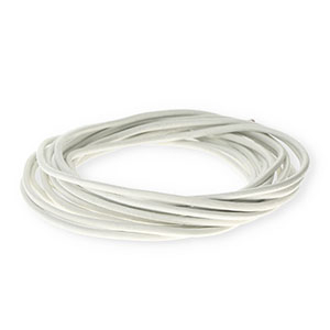 Pelle 3mm tubolare bianco