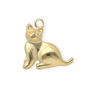 Ciondoli in acciaio inossidabile gatto oro