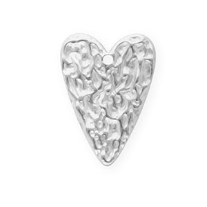 Ciondoli in acciaio inossidabile cuore argento