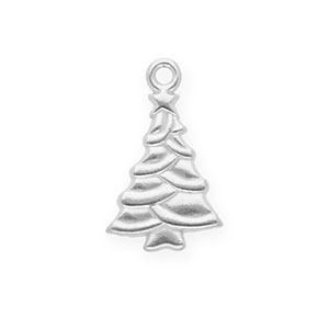 Ciondoli in acciaio inossidabile albero di Natale argento