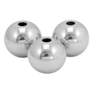 Perline in acciaio inossidabile 8mm argento (acciaio inossidabile)