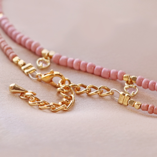 Collane minimaliste con perline di vetro rocailles