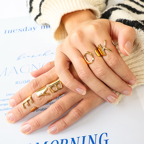 Anelli eleganti in acciaio inossidabile