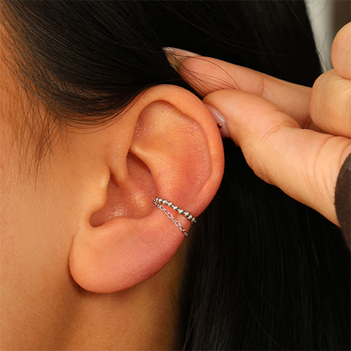 Collezione statement con earcuff BY31&reg; con anellino/i e orecchini a spirale