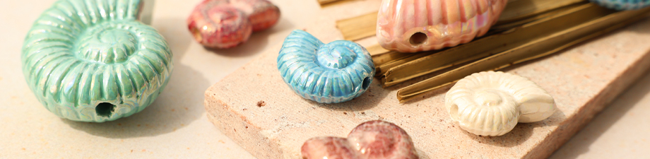 Novit&agrave;: Perline di ceramica greca DQ a conchiglia 