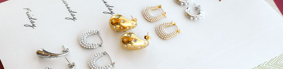 Nuova collezione di orecchini in acciaio inossidabile Nuova collezione di orecchini in acciaio inossidabile