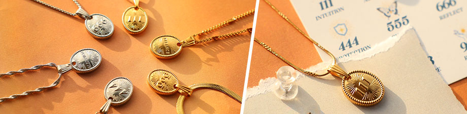 Appena arrivati! Ciondoli unici in acciaio inossidabile con numeri d'angelo Appena arrivati! Ciondoli unici in acciaio inossidabile con numeri d'angelo